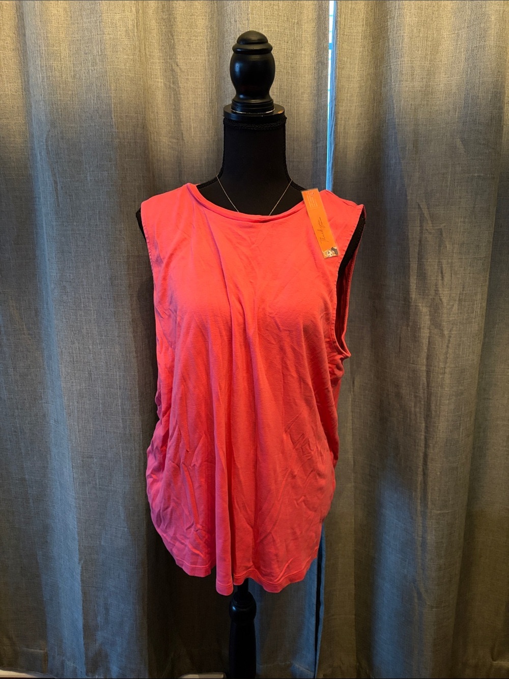 J. Jill Sleeveless Scoop-Neck Tank Top in Coral